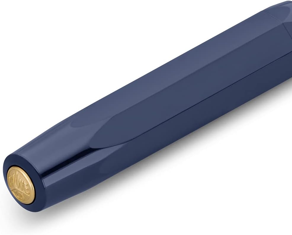 Kaweco CLASSIC SPORT Fountain Pen White with 23 Carat Gold-Plated Steel Nib and Iridium Tip for Ink Cartridges I Sport Fountain Pen 13 cm I Nib: BB (Extra Broad)