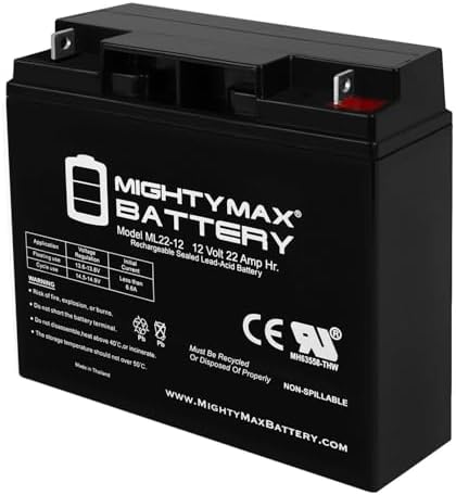 Mighty Max Battery ML22-12 - 12V 22AH UPS Battery Replaces Enduring 6FM22, 6-FM-22