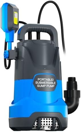 Submersible Water Automatic Sump Pump 1HP Clean/Dirty Water Removal Pump 4000PGH With Float Switch Electric Portable Transfer Water Pump for