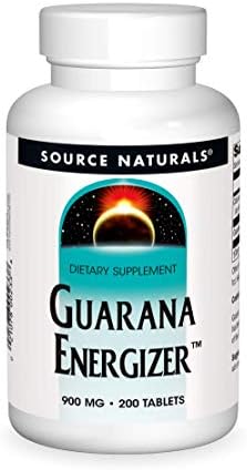 Source Naturals Guarana Energizer 900 mg Caffiene and Energy - 200 Tablets