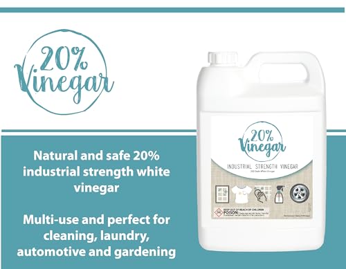 20% Professional Grade Concentrated Vinegar | Dilutes to 4 Gallons of Multipurpose Cleaning Vinegar | 4x Power Vinegar | Hundred's of Industrial &