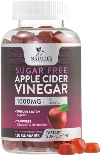 Apple Cider Vinegar Gummies for Weight Loss - Sugar Free - Max Strength ACV Gummy with Vitamin B12 & The Mother - Metabolism & Energy Support