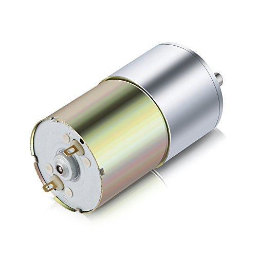 DC 12V 200RPM Gear Motor High Torque Electric Micro Speed Reduction Geared Motor Centric Output Shaft 37mm Diameter Gearbox