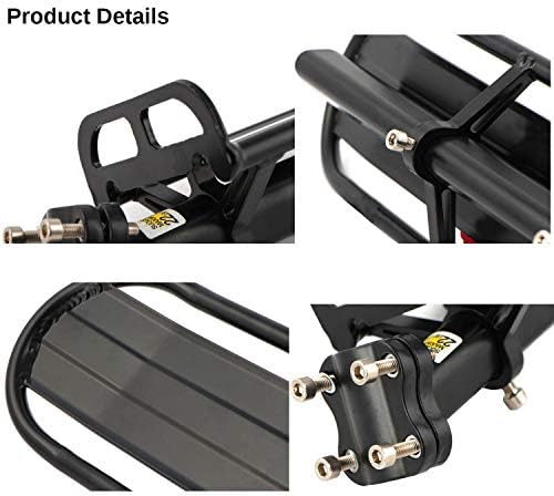 ThreeH Retractable Bike Luggage Cargo Rack Aluminum Alloy Easy to Install | Aluminum Alloy, Bicycle Pannier Bag Holder, Easy to Install