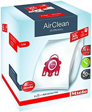 Miele FJM Vacuum Cleaner Bags, XL-Pack for Select Canister Vacuums