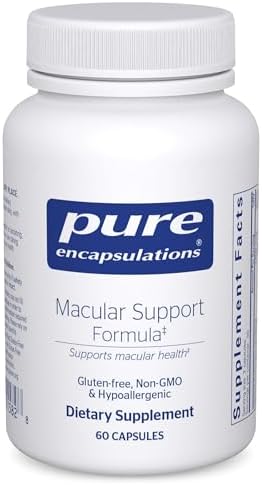 Pure Encapsulations Macular Support Formula | Hypoallergenic Supplement with Enhanced Antioxidant Formula for Healthy Eyes* | 60 Capsules | Hypoallergenic Supplement with Enhanced Antioxidant Formula for Healthy Eyes*