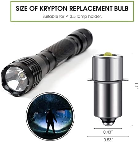 Honoson 3 Pcs 6-24V LED Flashlight Bulbs 3w Dc Replacement