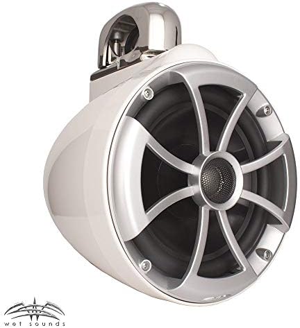 Wet Sounds 2 ICON 8" White Fixed Clamp Tower Speakers- Pair White (Renewed)