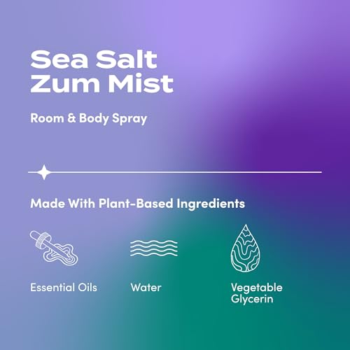 Zum Indigo Wild Mist Room & Body Spray - Aromatherapy Essential Oil Spray - Natural Body Mist & Room Spray - Sea Salt Scent - 4 fl oz