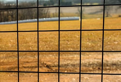 6' x 100' Welded Wire 19 Gauge Before Black PVC Coating 1" x 1" Mesh