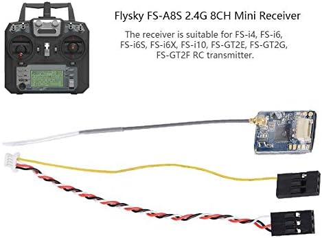 RC Receiver, FS-A8S 2.4G 8CH Mini Receiver w/PPM i-Bus SBUS Output for FS-i4 FS-i6 FS-i6S