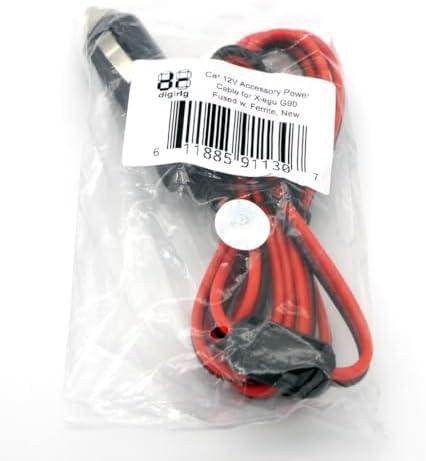 Car Auxiliary 12V Power Plug Adapter Cable for Xiegu G90 Ham Radio with Mini Tamiya Connector