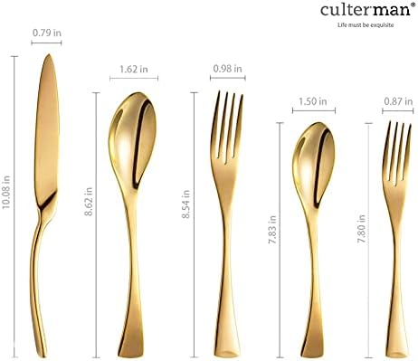 Rainbow Silverware Flatware Cutlery Set,Include Knife Fork Spoon, Dishwasher Safe (color 20 Pieces Flatware Sets)