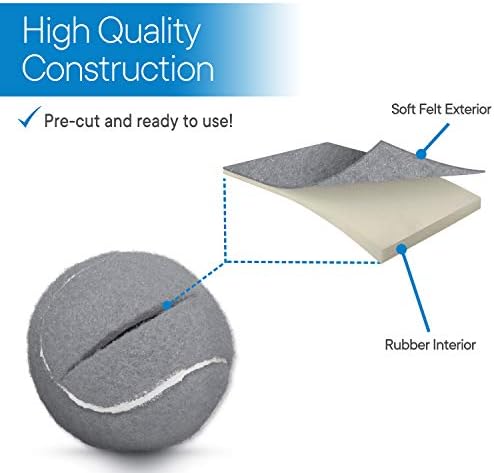 RMS Walker Glide Balls with Precut Opening, Fit Most Walkers | Easy Installation, Fit Most Walkers