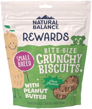 Natural Balance Limited Ingredient Rewards Crunchy Biscuits, Bite-Size Grain-Free Dog Treats for Small-Breed Dogs, Made with Real Venison, 8 Ounce (Pack of 1)