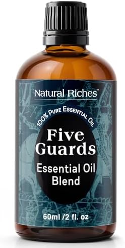 Five Guards Essential Oil Blend 30 ml Health Shield for Aromatherapy | With Clove, Cinnamon, Lemon, Rosemary & Eucalyptus - Natural Riches