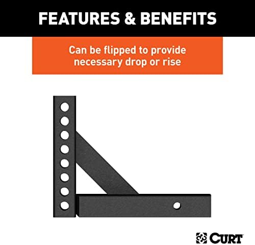 Curt Manufacturing 17120 Adj Hitch Bar 12 in X 5 625 in W/8 875 in Rise