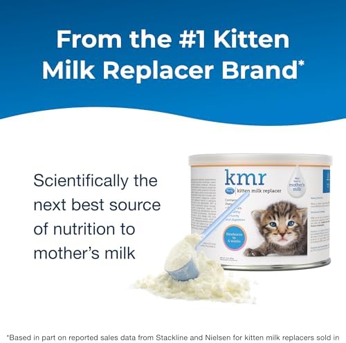PetAg KMR Kitten Milk Replacer Powder - 6 oz, Pack of 4 - Powdered Kitten Formula with Prebiotics