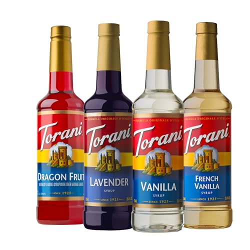 Torani Syrup Variety Pack, Soda Flavors, 25.4 Ounces (Set of 4)