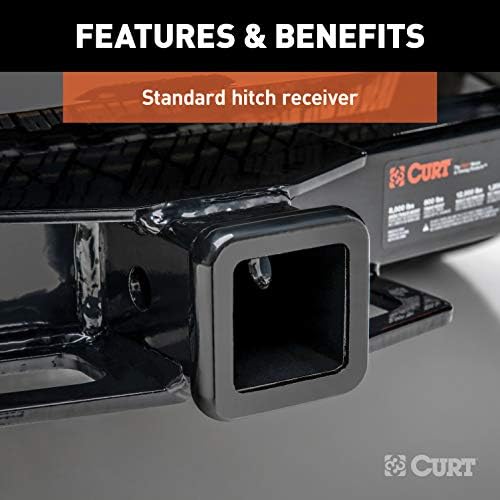 CURT Class 3 Trailer Hitch 2" Receiver with 4-Way Flat Output Custom Wiring Harness fits 2011-2019 Explorer | Resists Rust, Chipping