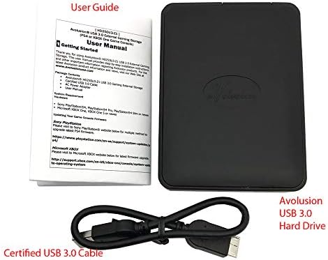 Avolusion 2TB USB 3.0 Portable External Hard Drive (for PS4, Pre-Formatted) HD250U3-X1-2TB-PS