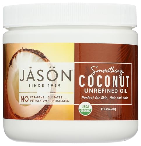 Jason Organic Unrefined Oil, Smoothing Coconut, 15 Oz