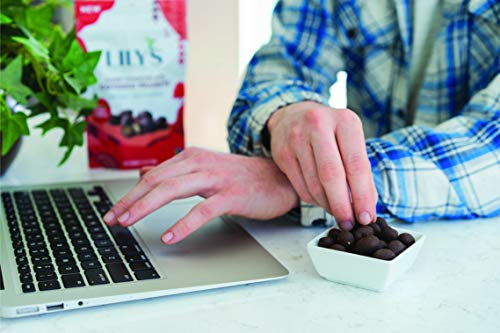 LILY'S Dark Chocolate Style No Sugar Added Covered Almonds Bag, 3.5 oz
