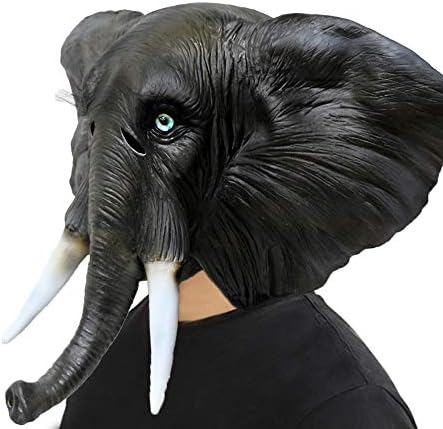 Latex Animal Full Head African Elephant Mask Animal Fancy Masquerade Party Costume Mask