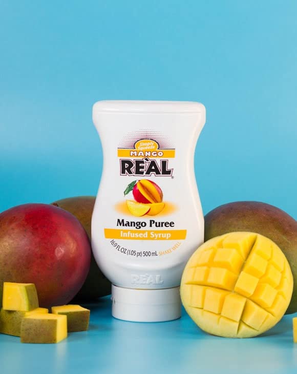 Reàl Infused Exotics Tea Flavoring Syrup - Mango, Peach, Raspberry (Pack of 3, 16.9 FL OZ Bottles) | Includes Mango, Peach, and Raspberry