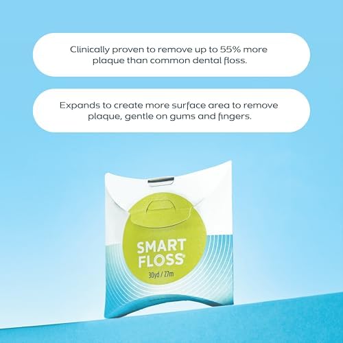 DrTung's Smart Floss - Natural Dental Floss, Cardamom Flavor - Pack of 3 | PTFE & PFAS Free, Gentle on Gums, Expands & Stretches, BPA Free