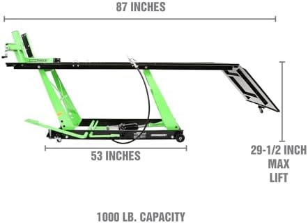 OEMTOOLS 24859 1000 Lb. Capacity Air Hydraulic Motorcycle Lift