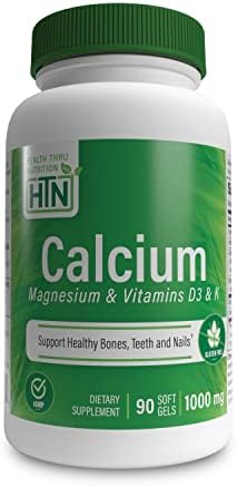 Health Thru Nutrition Liquid Calcium 1000mg, Magnesium 400mg, Vitamin D3 1,000iu and Boron | Bone Restore & Strength with 6 Calcium Complex | 3rd Party Tested | Non-GMO Gluten Free (Pack of 100) | Calcium 1000mg, Magnesium 400mg, Vitamin D3 1,000iu and B…