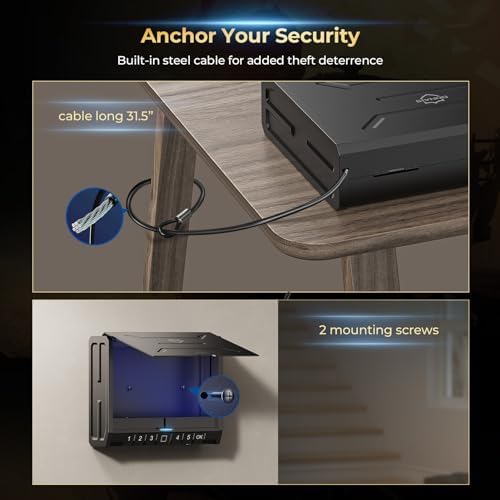 ONNAIS Iron SE Biometric Gun Safe for Handgun with Fingerprint Keypad Lock