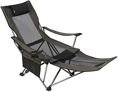 OUTDOOR LIVING SUNTIME Camping Folding Portable Mesh Chair with Removabel Footrest…