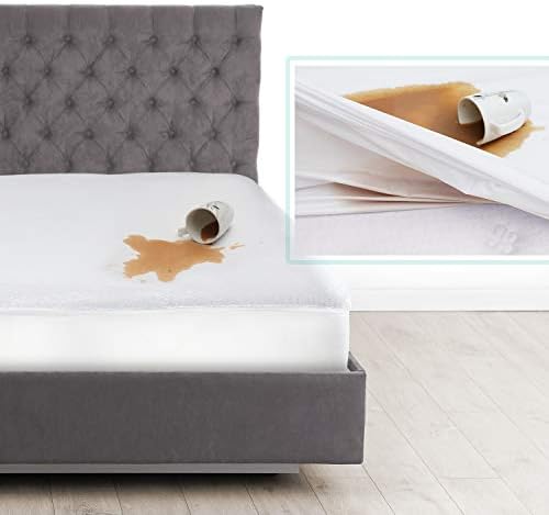 Nestl Premium Cotton Terry Mattress Protector – Soft and Waterproof Full 14 Inch Deep Pocket Mattress Protector – Breathable & Noiseless Cover