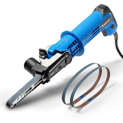 Variable Speed Detailing File Sander with 1/2" X 18" Belt, 2.3AMP, 1000-1800 ft/min 6 Speed, 0-60° Adjustable, Tool-Free Belt Change, Lightweight