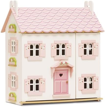 Le Toy Van Iconic Sophie's Large Wooden Doll House | Wooden Iconic Dollshouse, FSC Certified Wood, Plastic Free, Rigorously Safety-Tested