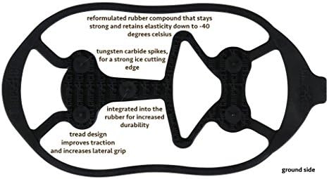 Snow Cleats Men‚Äö√Ñ√¥s 6-12 Black Tungsten Spikes Rubber