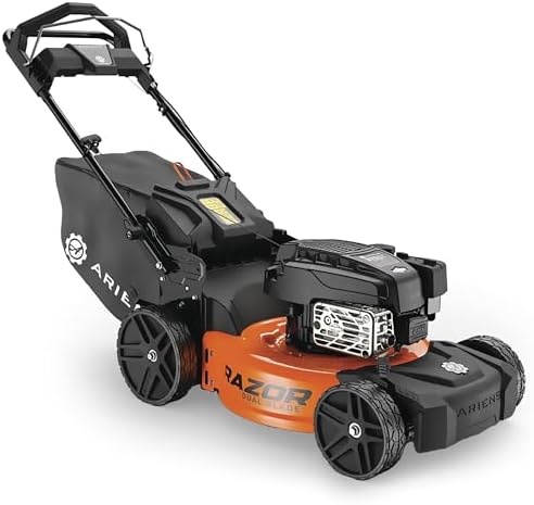 Ariens Razor 21 Inch Self Propelled Lawn Mower with Dual Blades and Reflex Speed Control, 7 Cutting Positions, Vertical Storage, Alloy Steel