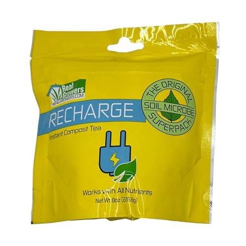 Real Growers Recharge 16oz – Mycorrhizae & Soil Microbes Instant Compost Tea for Root Growth, Transplant Support & Nutrient Uptake