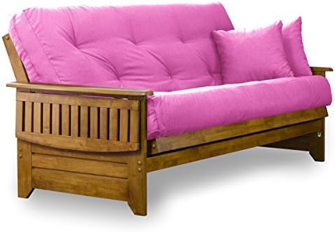 Brentwood Tray Arm Queen Size Wood Futon Frame - Heritage Finish