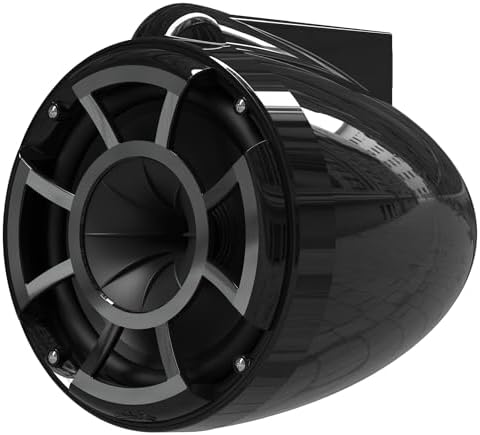 Wet Sounds Revolution Series 8 inch EFG HLCD Tower Speakers - Black w/ Fixed Clamp