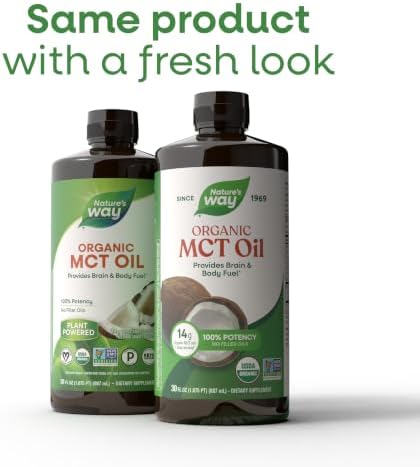 Nature's Way Organic MCT Oil, Brain and Body Fuel*, Keto & Paleo