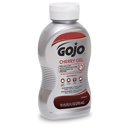 GOJO Cherry Gel Pumice Hand Cleaner, Cherry Scent, 10 Oz Bottle