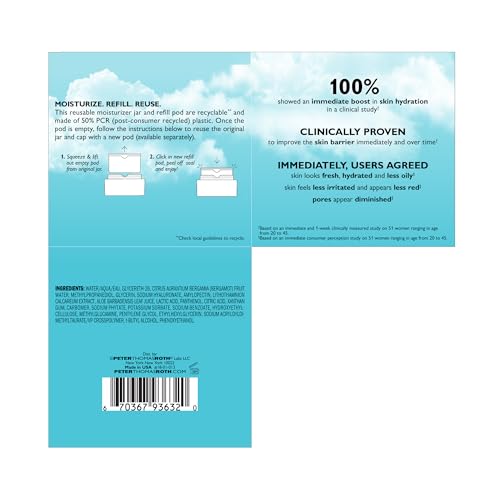 Peter Thomas Roth | Water Drench® Hyaluronic Jelly Refillable Moisturizer | Hyaluronic Acid Cloud Cream, For Normal to Oily Skin, Fragrance-Free