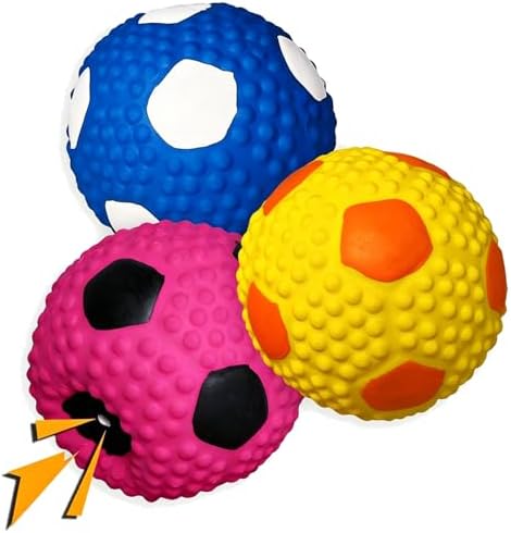 Soft Squeaky Dog Balls for Medium Dogs and Small Breeds, 2.56" 3pcs