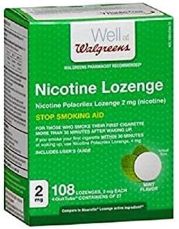 Walgreens Nicotine Lozenge 2 mg, Mint, 108 ea