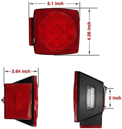 iBrightstar IP68 Waterproof Square Trailer Lights kit