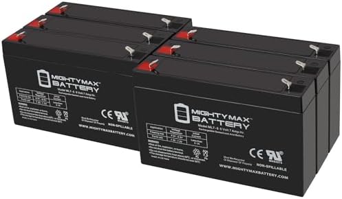 Mighty Max Battery ML7-6 - 6 Volt 7 AH, F1 Terminal, Rechargeable SLA AGM Battery, Mighy Max Product