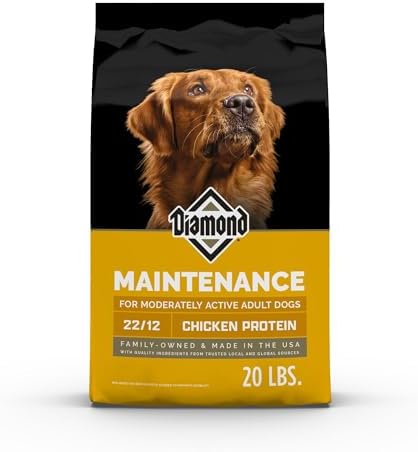 Diamond Maintenance Adult Dry Dog Food, Chicken Protein, 40lb | For Moderately Active Dogs | Omega Fatty Acids Help Support Healthy Skin & Shiny Coat | Guaranteed Probiotics